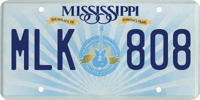 MS license plate MLK808