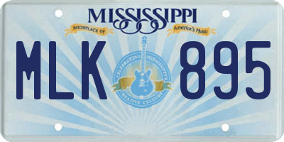 MS license plate MLK895