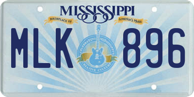 MS license plate MLK896