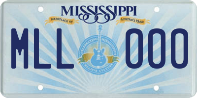 MS license plate MLL000