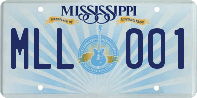 MS license plate MLL001