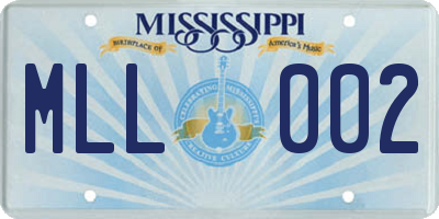 MS license plate MLL002