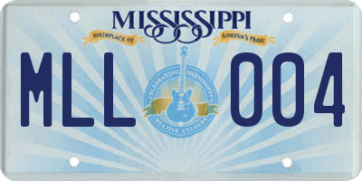MS license plate MLL004