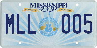 MS license plate MLL005