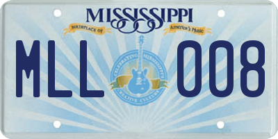 MS license plate MLL008