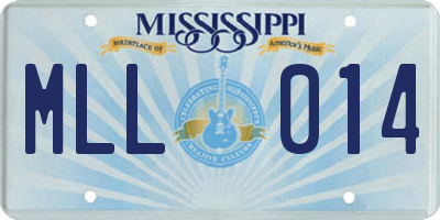 MS license plate MLL014