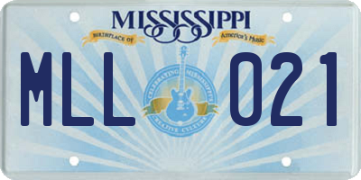 MS license plate MLL021