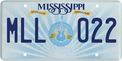 MS license plate MLL022