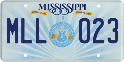 MS license plate MLL023