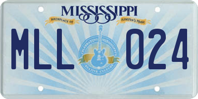 MS license plate MLL024