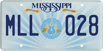 MS license plate MLL028
