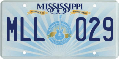 MS license plate MLL029