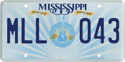 MS license plate MLL043