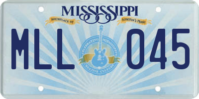 MS license plate MLL045
