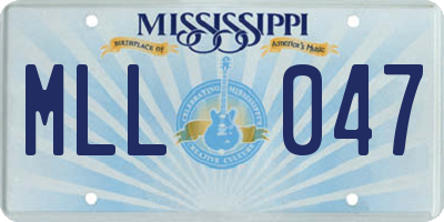 MS license plate MLL047