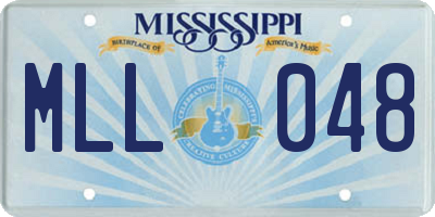 MS license plate MLL048
