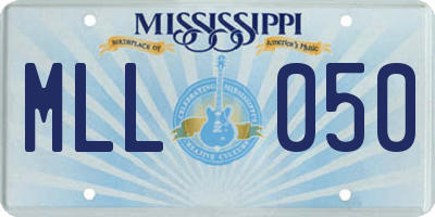 MS license plate MLL050