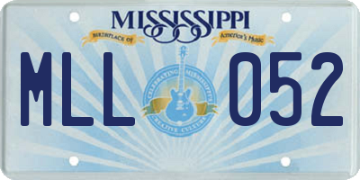 MS license plate MLL052