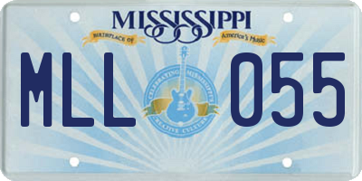 MS license plate MLL055