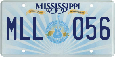 MS license plate MLL056