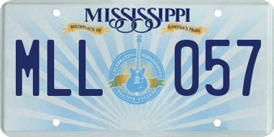 MS license plate MLL057