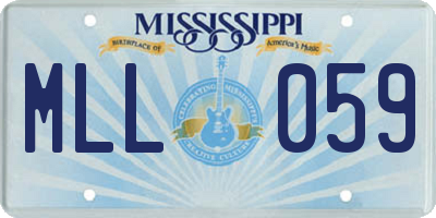 MS license plate MLL059