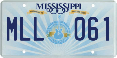 MS license plate MLL061