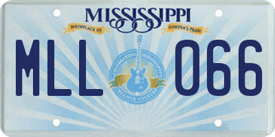 MS license plate MLL066