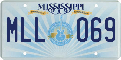MS license plate MLL069