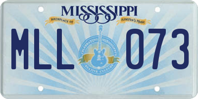 MS license plate MLL073