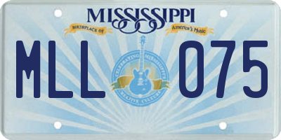 MS license plate MLL075
