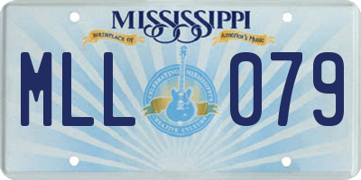 MS license plate MLL079