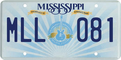 MS license plate MLL081