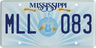 MS license plate MLL083