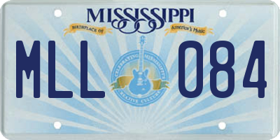 MS license plate MLL084
