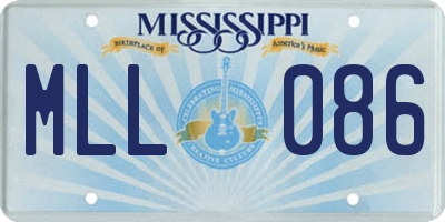 MS license plate MLL086