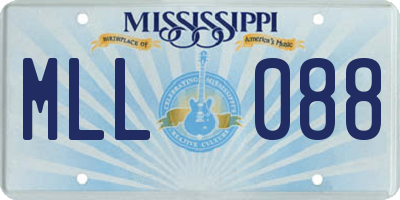 MS license plate MLL088