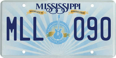 MS license plate MLL090