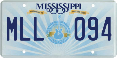 MS license plate MLL094