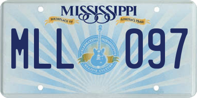 MS license plate MLL097