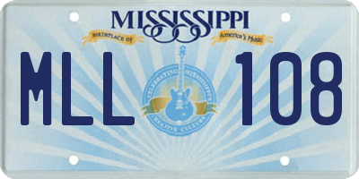 MS license plate MLL108
