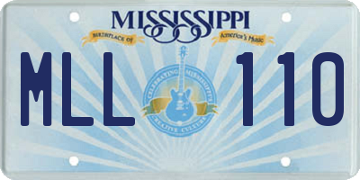 MS license plate MLL110