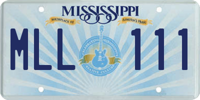 MS license plate MLL111