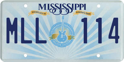 MS license plate MLL114