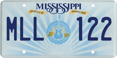 MS license plate MLL122