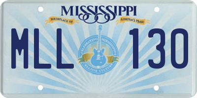 MS license plate MLL130