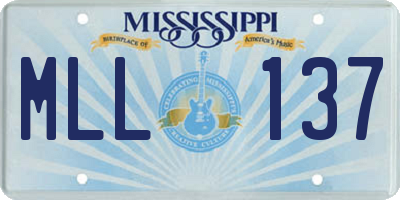 MS license plate MLL137