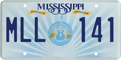 MS license plate MLL141