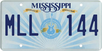 MS license plate MLL144