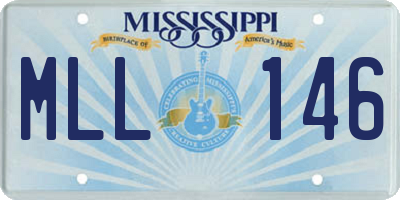 MS license plate MLL146